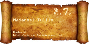 Madarasi Tullia névjegykártya
